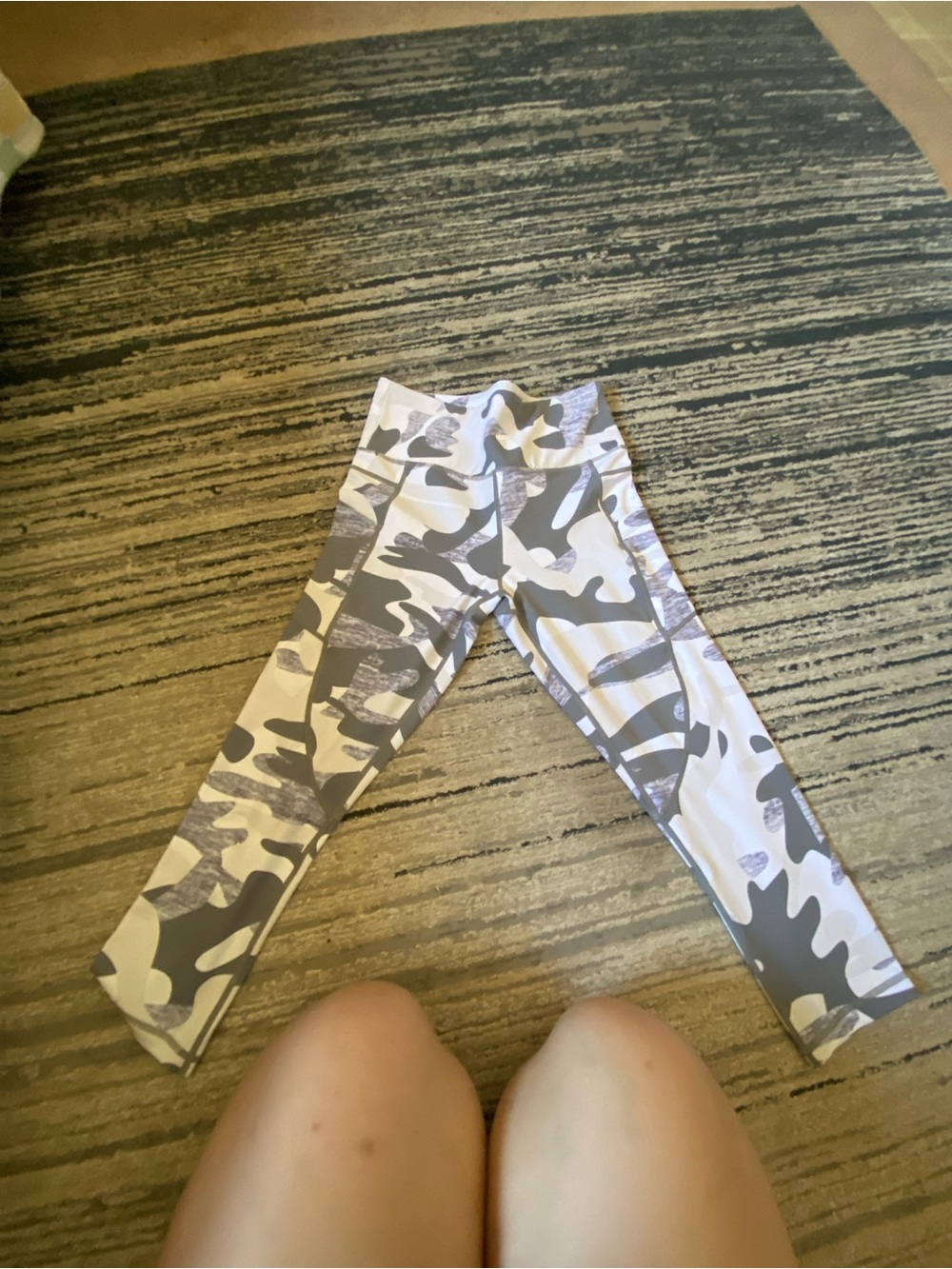 Women’s Gray & White Camo Leggings - Brand